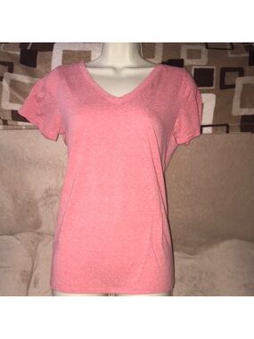 LuLaRoe XS V-Neck Short Sleeve Top - Pink